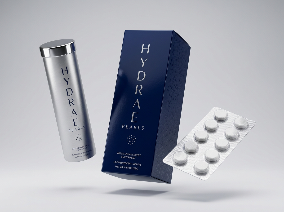 HYDRAE box, tube and blister pack